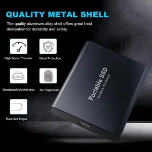 ssd storage portable  SSD Large Capacity External Hard Drive Quiet Operation Mobile Storage SSD USB3.2 Type-C High Speed Solid Stae Disk For PC MAC