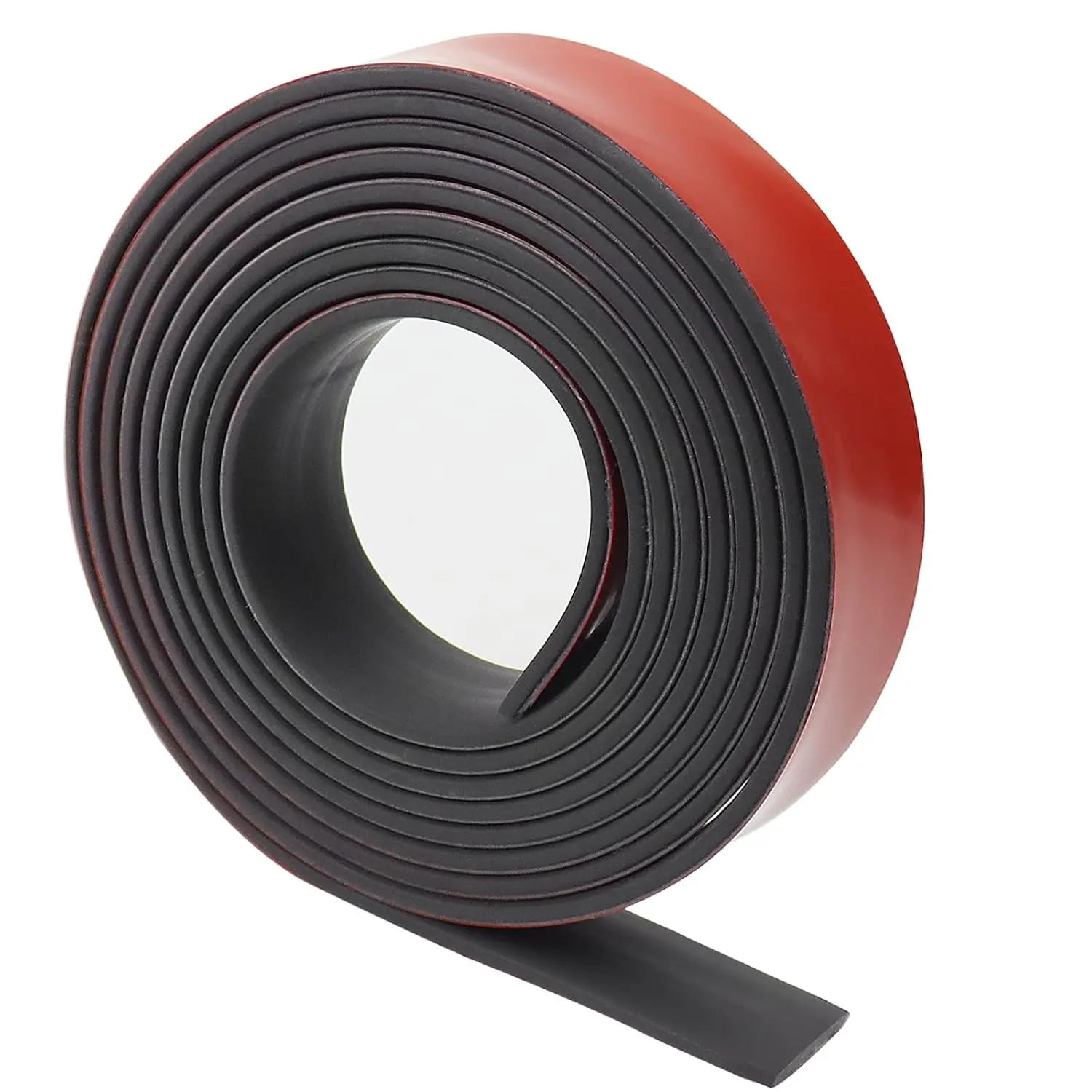 Adhesive Rubber Strips Neoprene Rubber Sheet, Solid Sheets Rolls for Pads, Crafts, DIY Gaskets, Seals (1" Wide, 1/8" Thick, 10' Long)