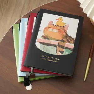 Cute Retro Cartoon Notebook Set, Aesthetic Lined Journal & Diary Bundle for Students, Back to School Stationery for Kids & Teens