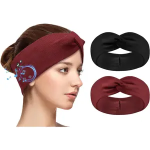 2-Pack Bluetooth Headband for Women, Wireless Headband with HD Stereo Speakers, Fashion Headband Headphones for Workout, Running, Yoga, Travel, Casual Wear, Meditation