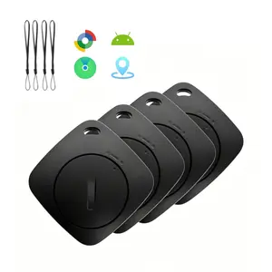 4 Pack Smart Tag, Bluetooth-compatible Luggage Tracker for iOS and Android, Ip67 Waterproof, Replaceable Battery, Includes Cr2032 Batteries