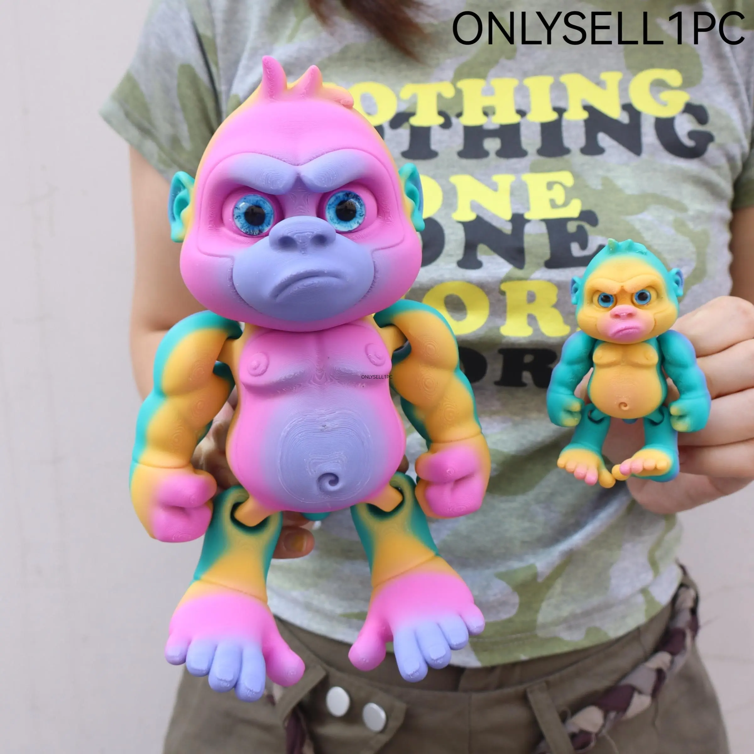 3D Printed Angry Gorilla Statue, Two Sizes Available, Perfect Party Gift, Christmas & Halloween Decor, Home Decor Accessory, Decorative Piece, Home Decor Sculptures, Garden Ornament, Office Desk Sculpture, Collectible Figurine, Animal Figurines