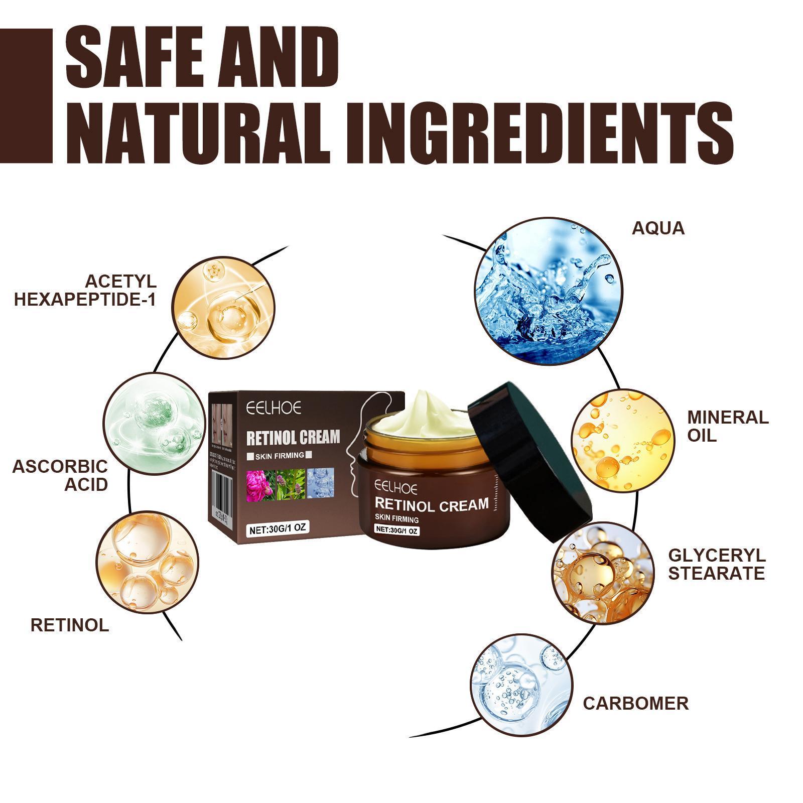 EELHOE Retinol Cream Anti-wrinkle & Anti-agingRetinol Face Cream Firming & Tightening DeepMoisture Skincare retinol Moisturizing ArbutinGlycerin Hyaluronic Acid