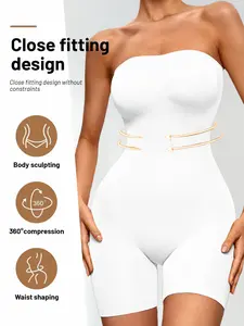 Strapless Full Body Shaper Tummy Control Butt Lifter Push Up Bust 360° Compression Waist Trainer Under Dress