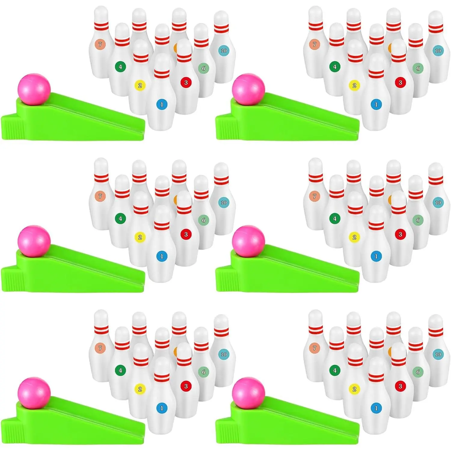 Bowling Party Favors for Kids Mini Game with Miniature Bowl Pins Ramp Bowl Ball Tabletop Bowling Sets Goodie Bag Fillers for School Classroom Prize Party(25 Set)fidget toys