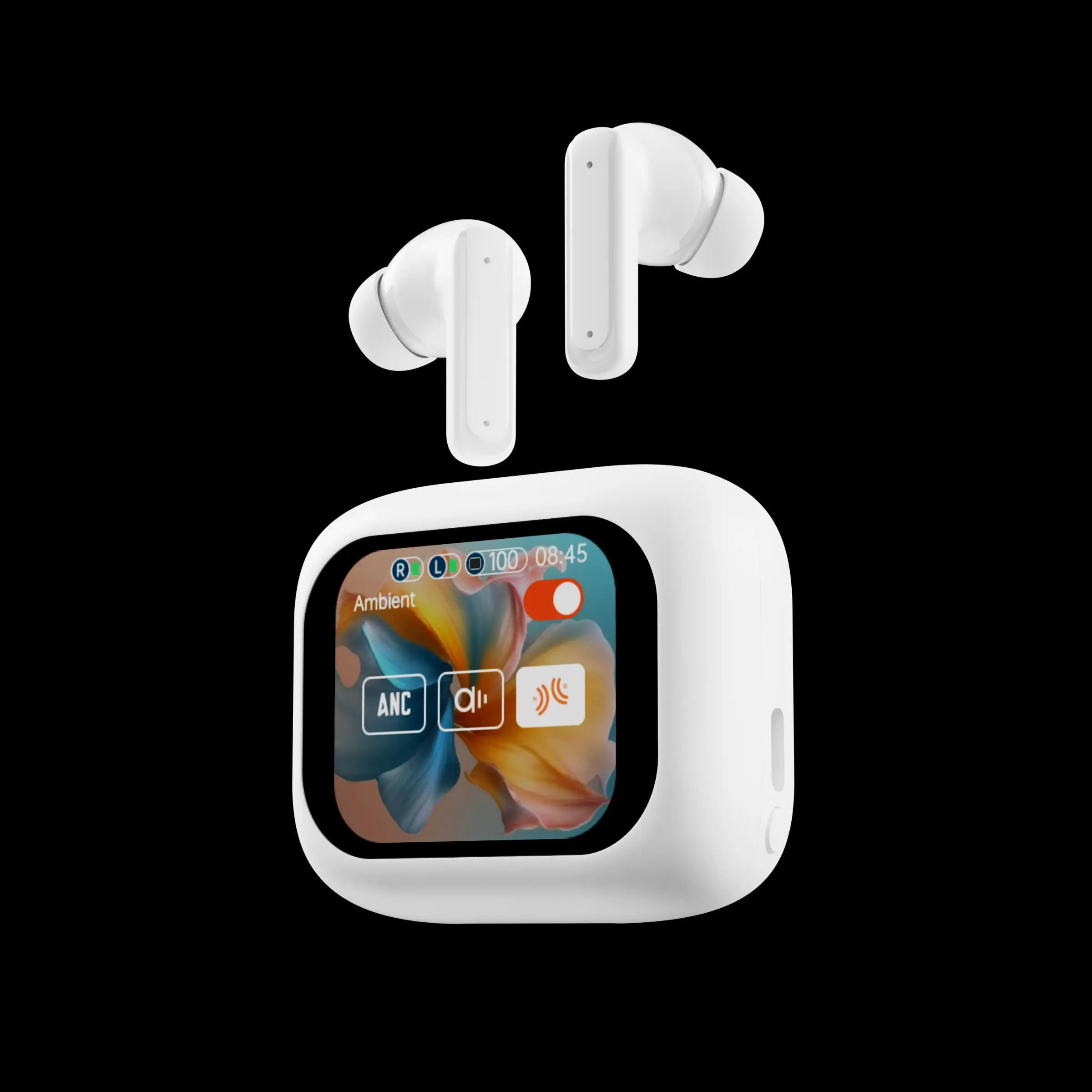 BT Earbuds, Wireless Noise Cancelling Sports Earbuds with Full Touchscreen Charging Case, IPX4 Waterproof In-Ear Headphones, HiFi Stereo Sound