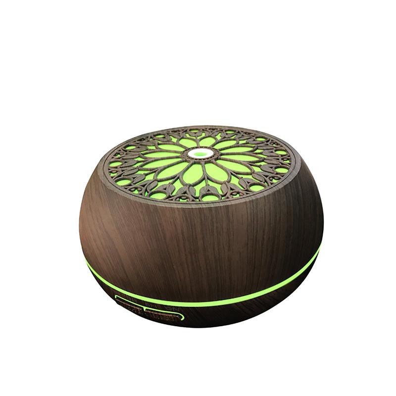 550ml Smart Diffuser with 6 Oils  App Remote, Custom Timer & RGB Lighting for Modern Home Decor air  purifier essential oil aroma diffuser d is ff user aroma diffuser humidifier aromatherapy oil wood grain design Round Household