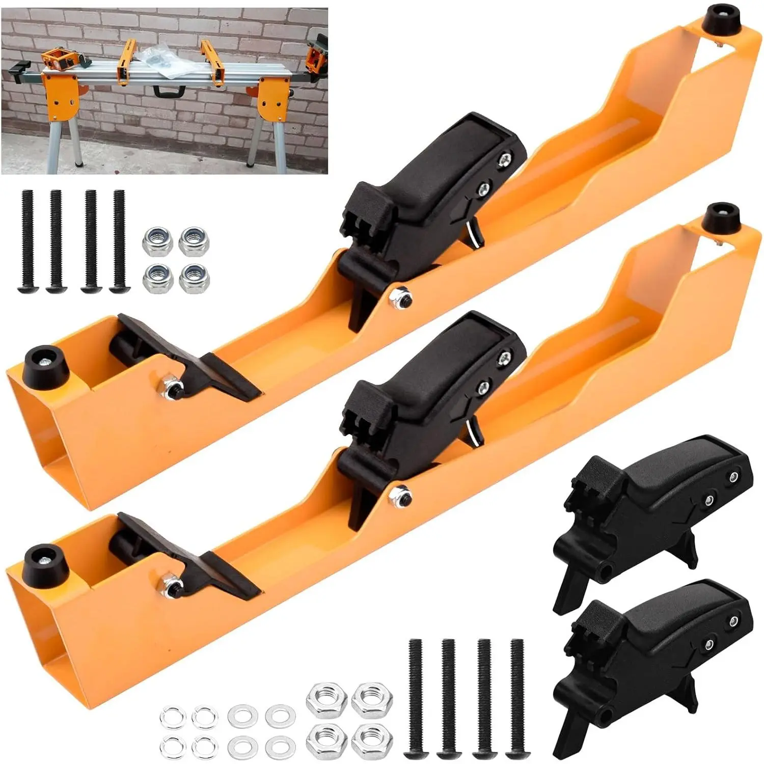 DW7231 Miter  Mounting Brackets Compatible with D-ewalt DW723, DWX723, DWX724, DWX725, DWX725B Heavy Duty Miter , Fits (N087371), Including Matching Accessories
