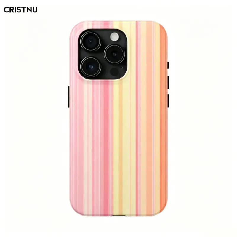 CRISTNU for MagSafe Soft and Vibrant striped dual-layer protective case, a sturdy and durable two-in-one protective case, suitable for iPhone 17/16/15/14/13/12 ProMax/Plus/Pro Summer phone case, Beach Phone Case, Gift