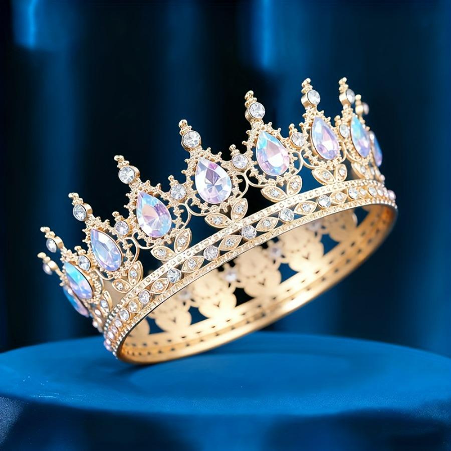 Exquisite Crystal Bridal Crown Headpiece Elegant Luxury Design For Weddings Birthdays And Formal Events Versatile Decor For Women And Cake Ornaments