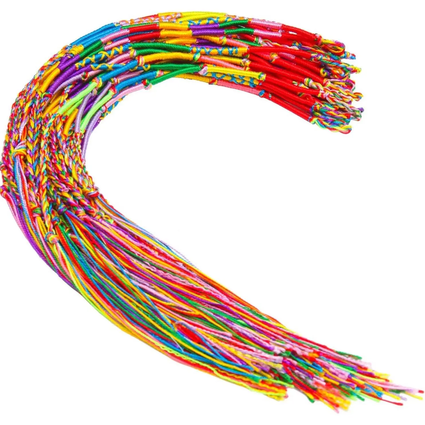 40 Pieces Handmade Braided Bracelets Assorted Colors Friendship Cords Thread Bracelets Party Supplies Favors for Wrist AnkletGift