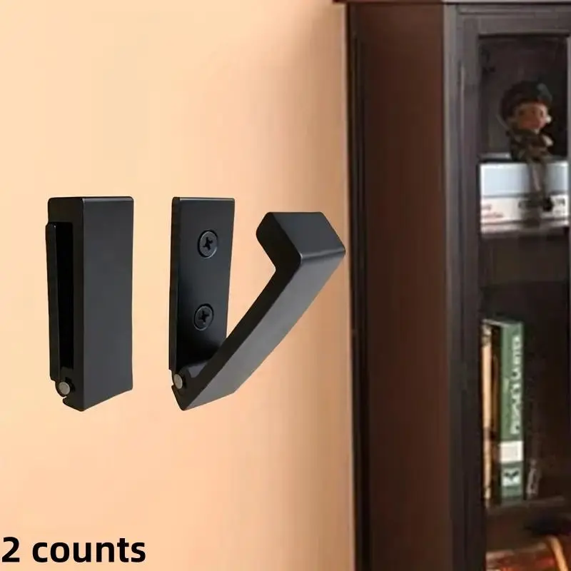 2 Counts Anti-rust Aluminum Golden Folding Coat Hooks - Wall-mounted, Heavy-duty Golden Metal Hangers, Used For Hanging Coats, Towels, Hats, Bags, And Fitness Equipment. Includes Accessory Screws.