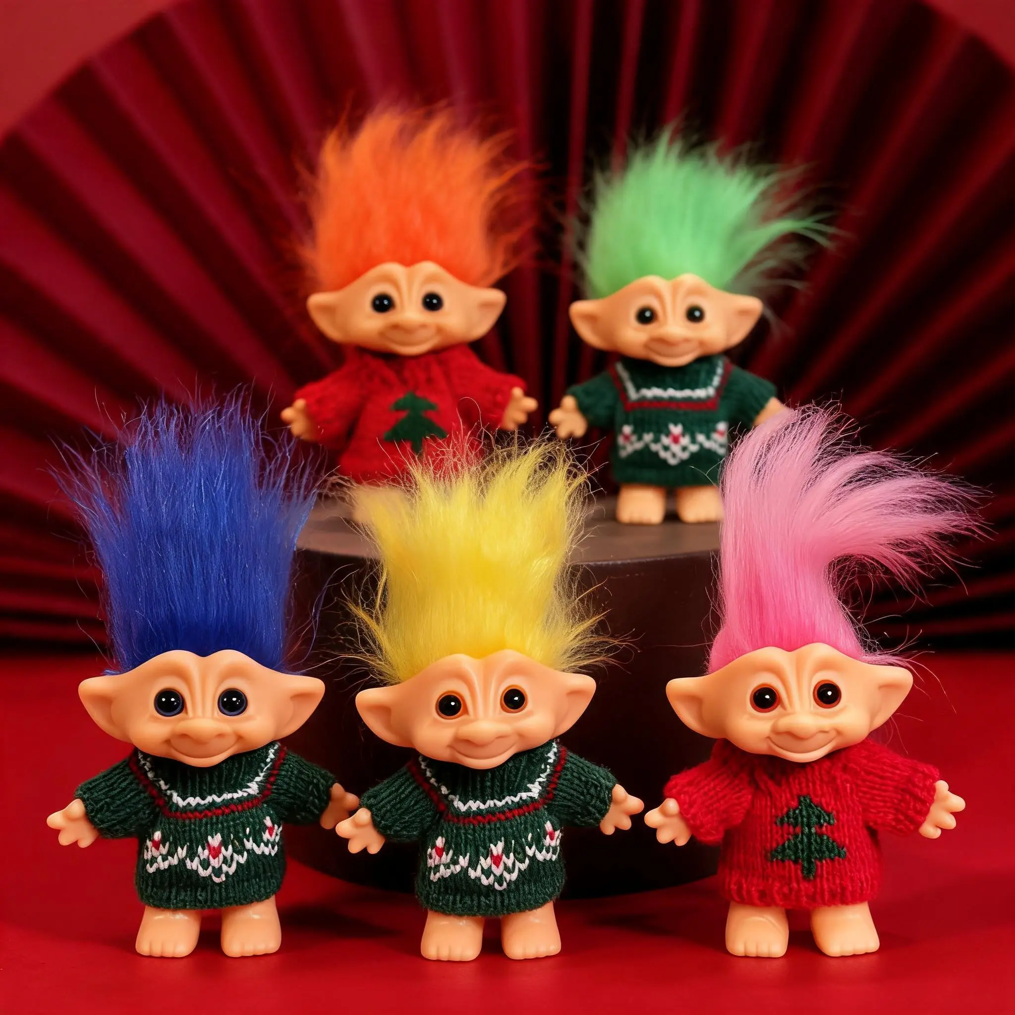 Troll Doll, 1/6 Counts 10cm Colorful Hair Troll Doll, Funny Trolls Dolls, Cute Dolls, Cosplay Halloween Party Toy Costume Props, Home Decor, Festive & Party Supplies, Dolls Gifts, Mini Doll
