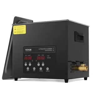 VEVOR 10L Ultrasonic Cleaner, 240W Digital Ultrasonic Cleaning Machine with Gentle Mode & Upgraded Degassing, 40kHz Industrial Ultrasound Cleaner with Heater & Timer for Retainers, Jewelry, Tools