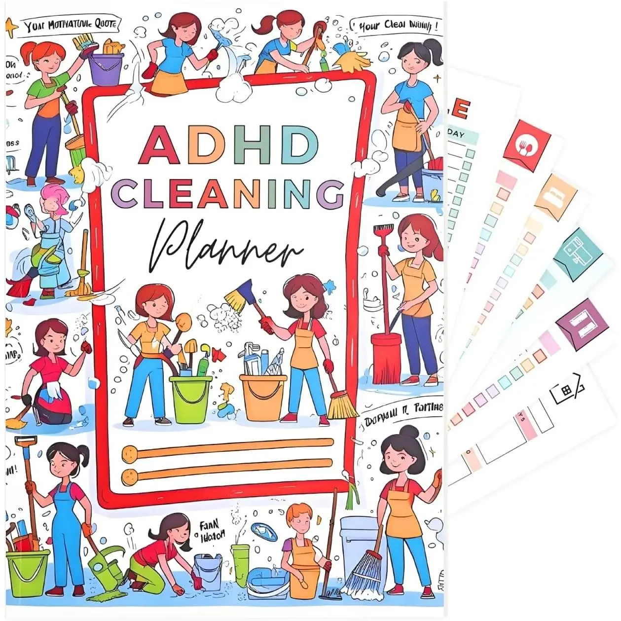 Cleaning Planner for Adults | Undated Daily, Weekly, Monthly Cleaning Schedule and Organizing Planner Cleaning for  Management