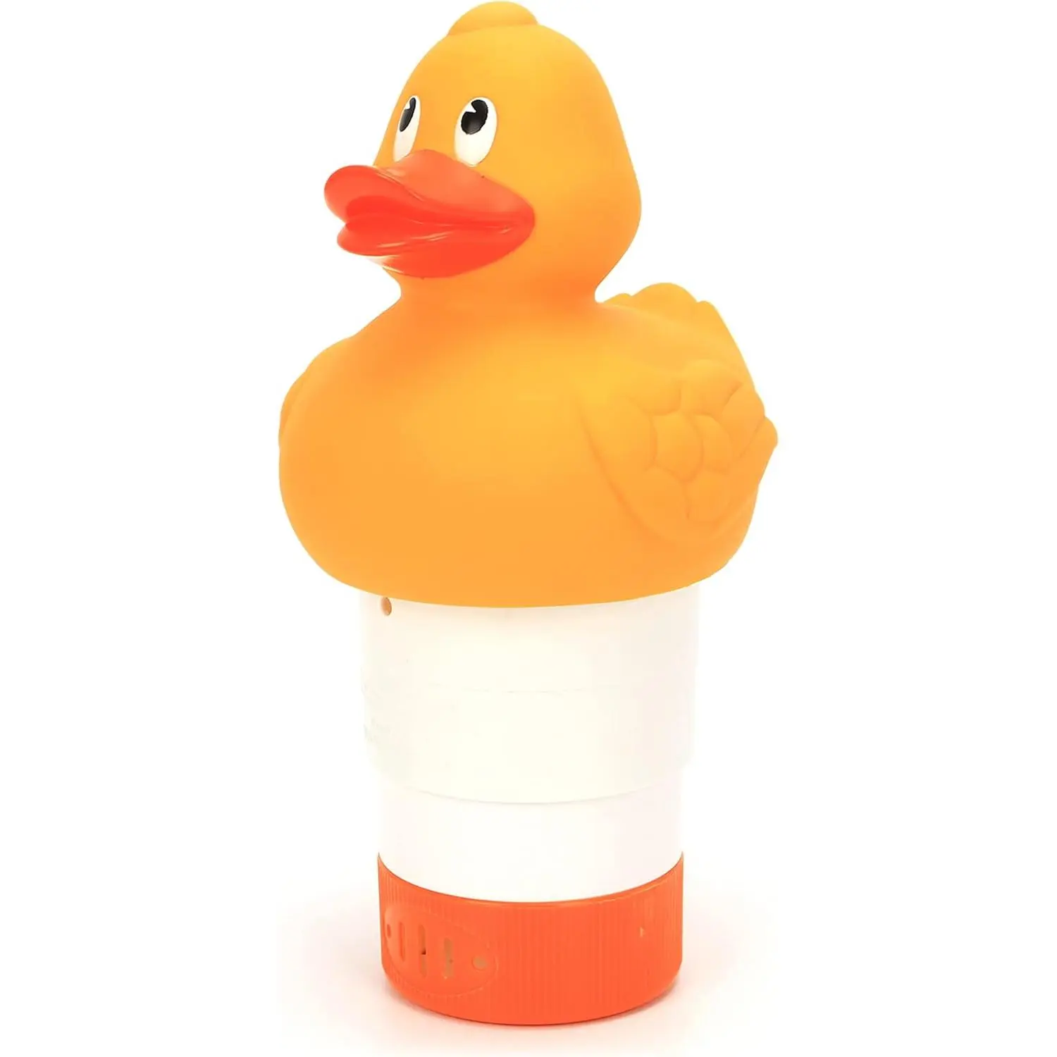 Cute Duck Design Plastic Collapsible Pool Chlorine Floater for Hot Tub Owners - Flow Adjustable, Fade & Rupture Resistant, Fits 1/3 in Tablets, Large Capacity, Ideal for Pools