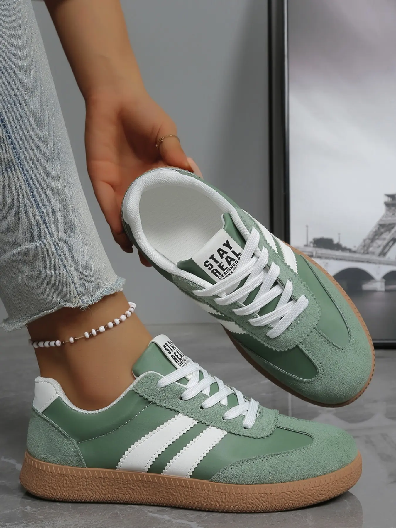 Women's Casual Shoes Spring Autumn, Elegant Fashion Round Toe Low Top Slip-On Sneakers, Versatile Outdoor Running Shoes, Fashionable Running Shoes