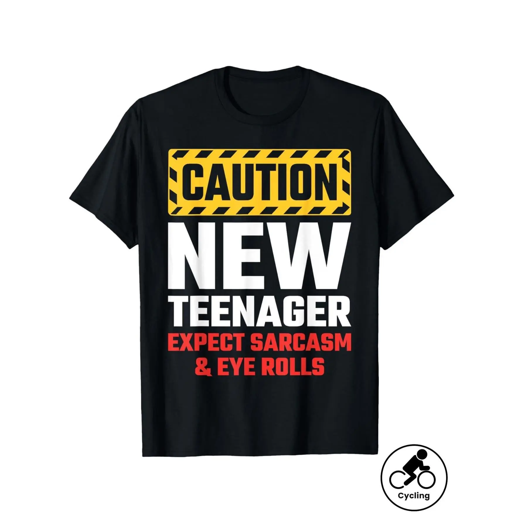Funny 13th Birthday Gift T-Shirt for Boys & Girls - New Teen Warning Slogan with Flip-Front Eye-Roll Design, Soft Breathable Cotton Loose Fit Black Tee Suitable for 13-Year-Olds, Humorous Clothing for All- Wear & Teen Parties