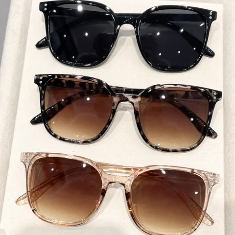 3-Piece Classic Vintage Women's Lightweight Durable Leopard Pattern Sunglasses Set, Perfect for Driving, Shopping, Parties, Stylish UV Protection, Sun Protective Sunglasses, Summer Sunglasses, Stylish Shades