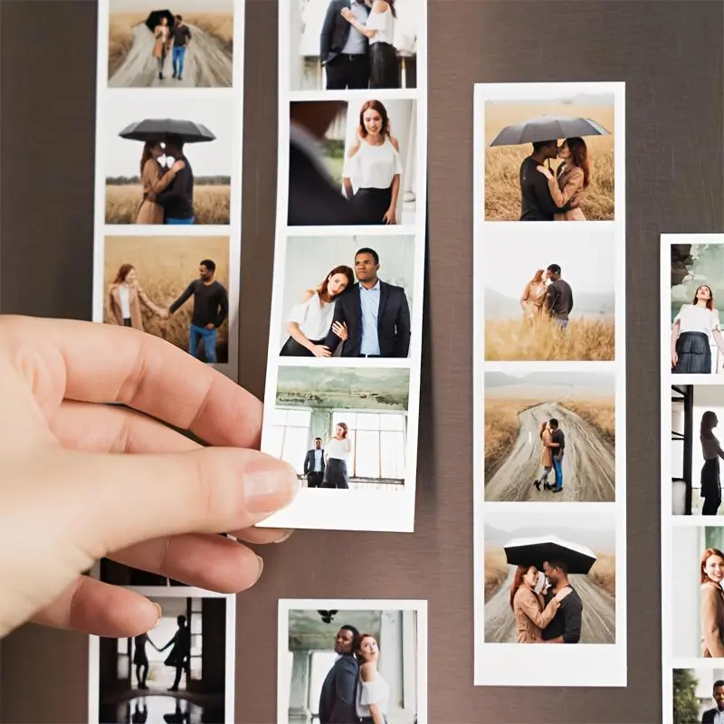 Customized photo strip refrigerator magnets, Halloween, Christmas creative home decoration, kitchen decoration, party decoration, family album, wedding memorial, travel memories, life memories, best gift for friends, birthday gift, couple gift