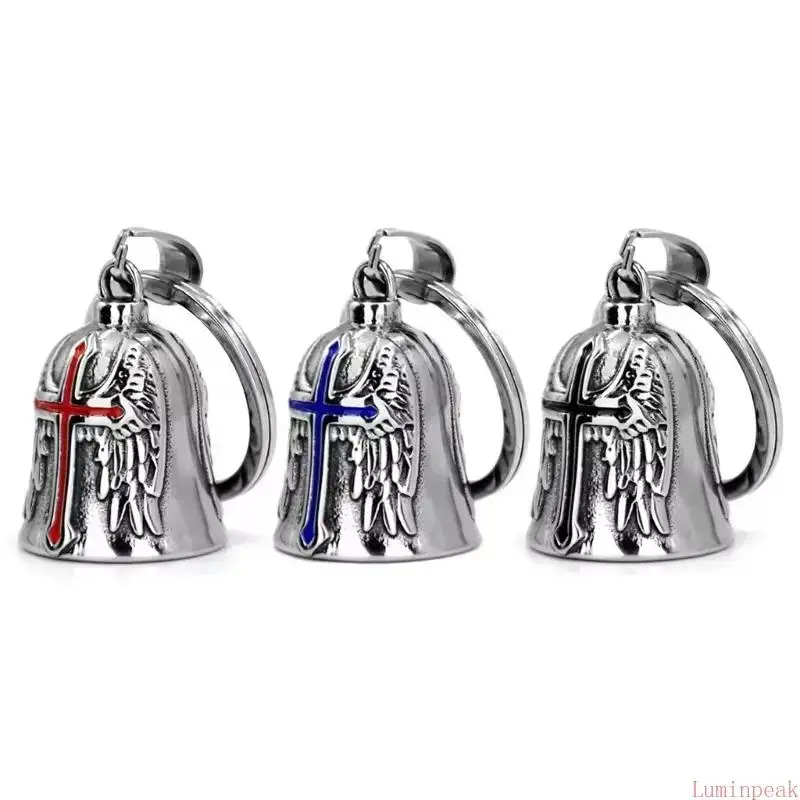3-Piece  Motorcycle Bells Punk Guardian Angel Wing Luck Motorcycle Decor