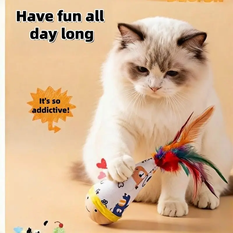 Pet Toy Toppler, Essential Cat Toy for All Seasons, Durable Garden Cat Plaything, Perfect for Small Cats, Model 101, Harvested in China