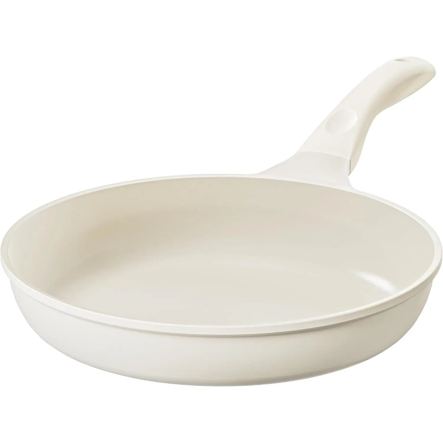 Ceramic Pan Nonstick, Nonstick Frying Pan, Large Fry Pans,  & PFOA-Free, , Induction Compatible Pans,  Handles, Suitable for  Stove, Beige White, 11"
