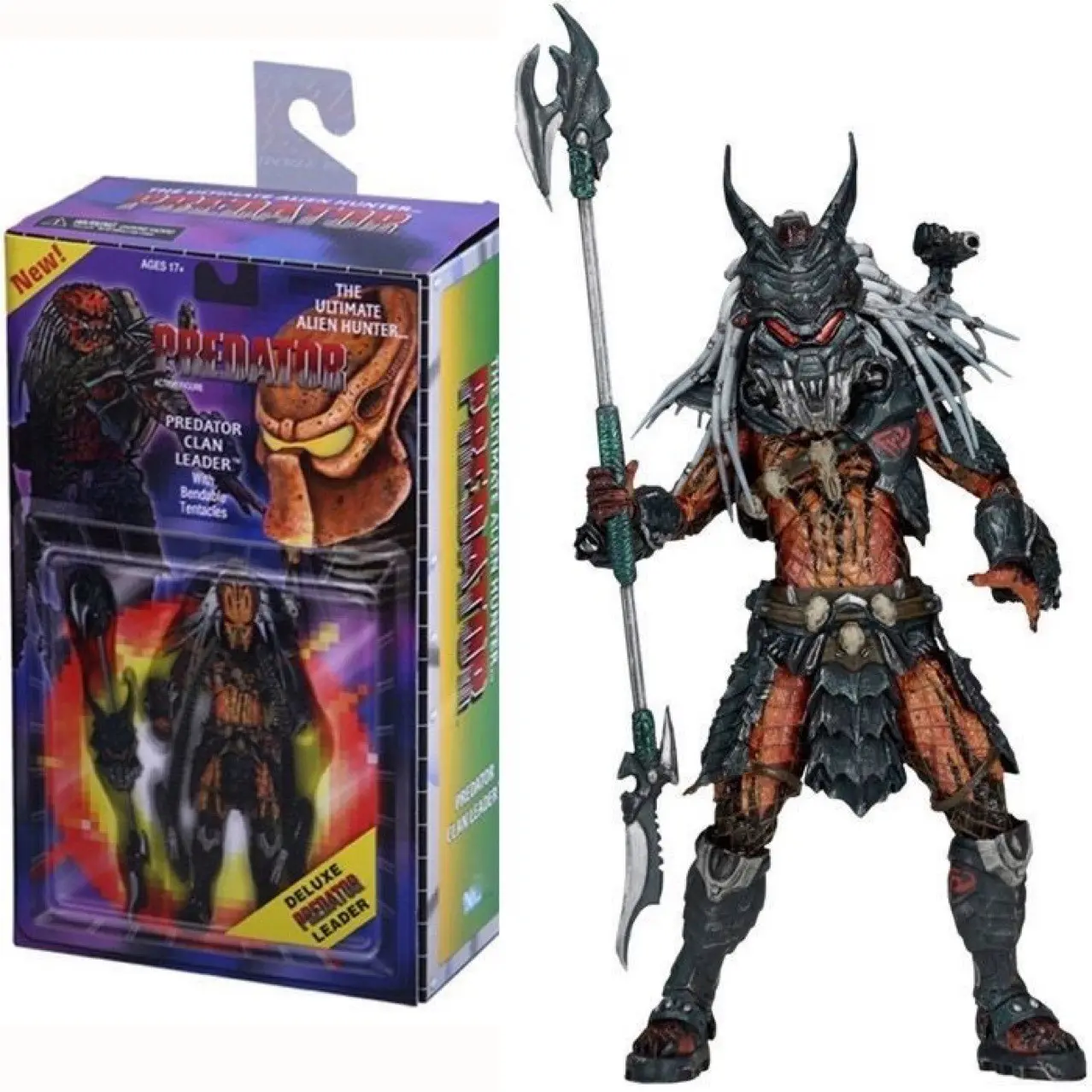 Neca Predator Clan Leader Kenner Tribute 7 Inch Action Figure, Desktop Decor, Halloween Gift, Christmas Gift, Party Gift