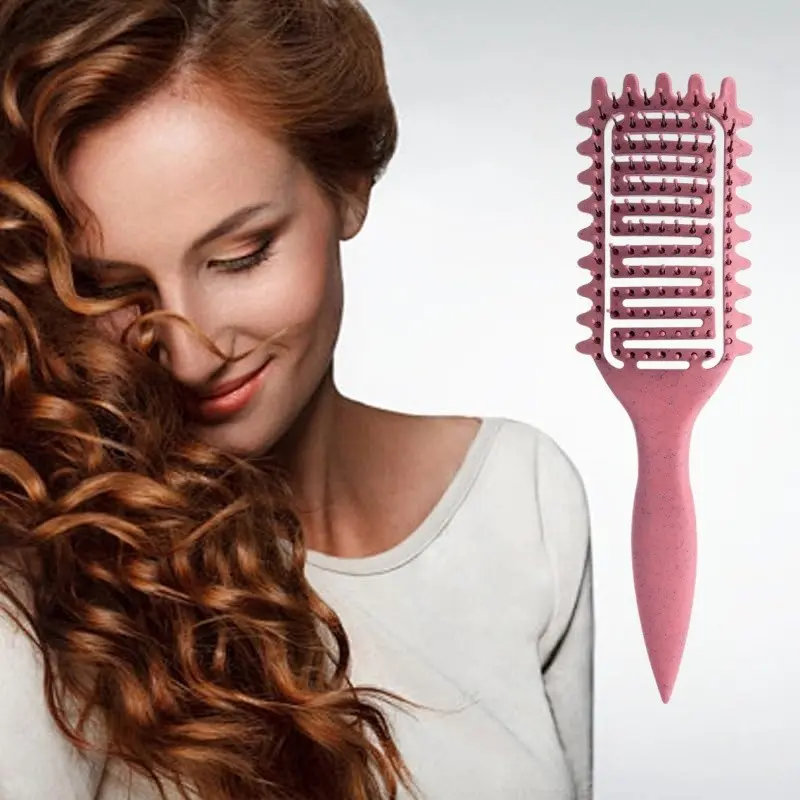 Vented Curl Define Brush, Curl Defining Brush, Curl Styling Brush for Curly Hair, Hair Detangling Brush for Wavy & Coily Hair, Airflow Comb for Fast Drying, Ideal for Travel & Salon