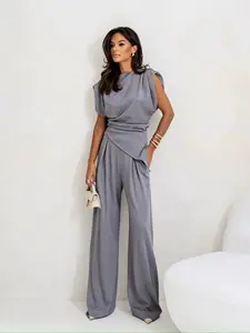 Women's Comfortable Casual Fashion Set, New Arrival 2026 Cross-Border Trade Europe & America Style, Perfect for Daily Wear