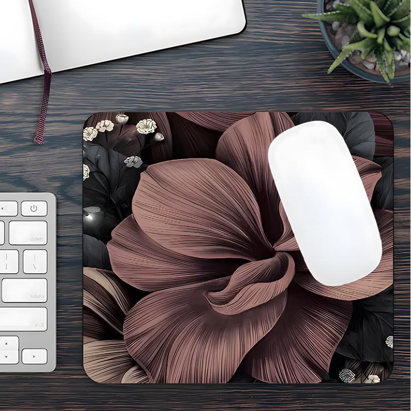 Flower Pattern Mouse Pad, Rectangle Gaming Mouse Pad, Office Desk Keyboard Mat for Home Office Desk, Desk Decor for Home Office