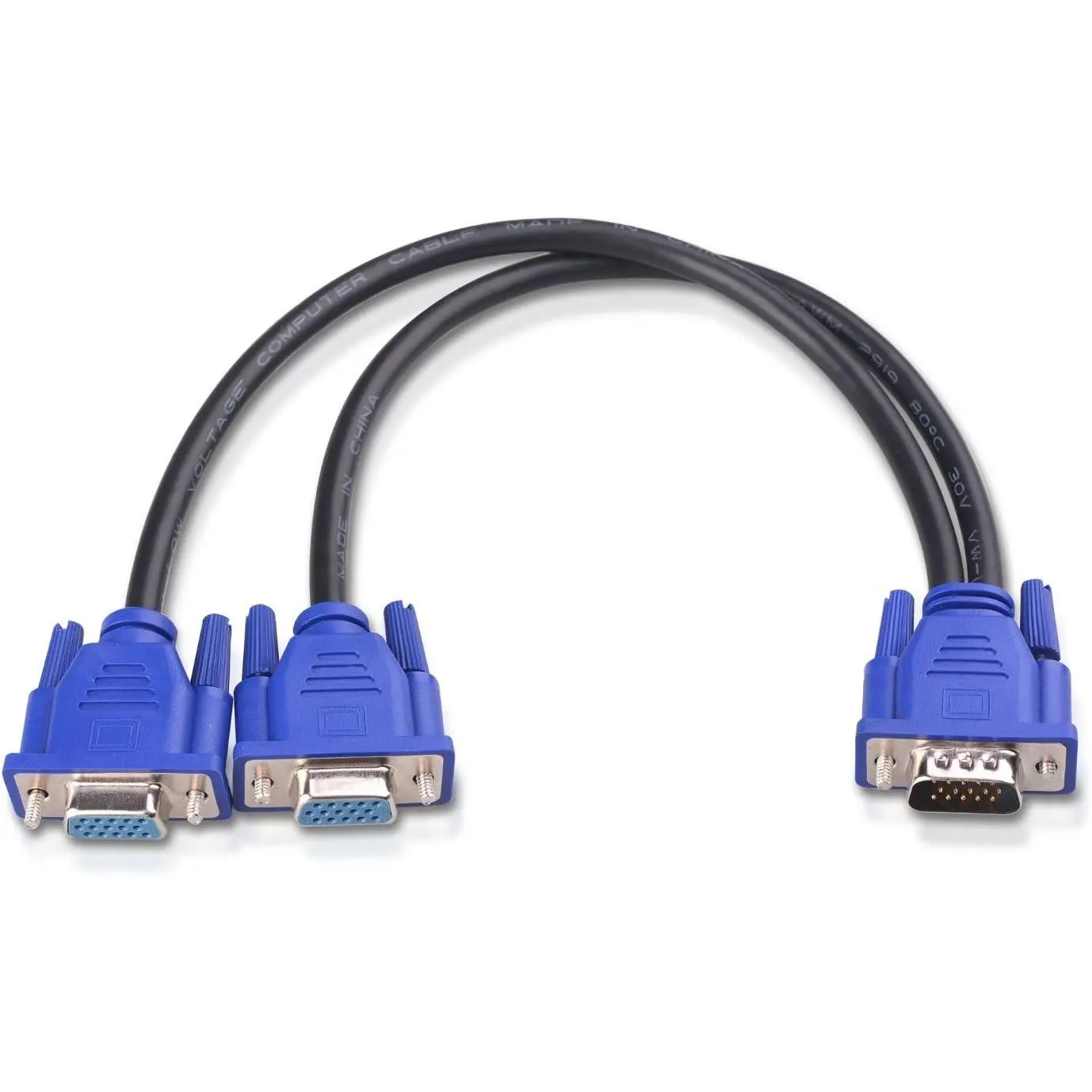 1ft VGA Splitter  - Mirror Display Only (No Extension), Supports  1080P VGA Y  for Screen Duplication