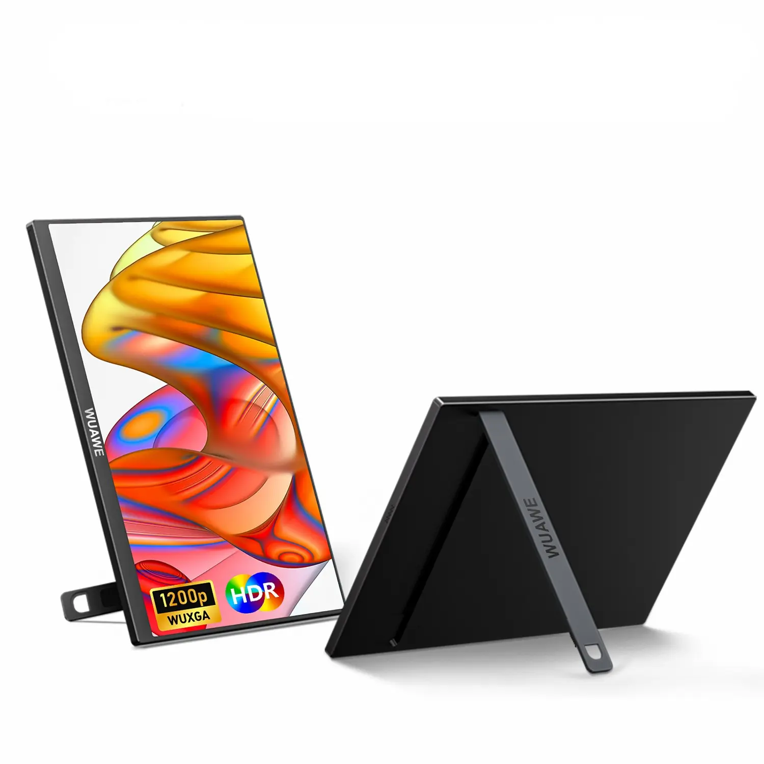 WUAWE 16 Inch Portable Monitor, 1920×1200 60Hz IPS Display, Wide Viewing Angle & Eye Care Screen, Ultra Lightweight Extended Screen Second Monitor for Laptop, Mobile Work, Gaming & Travel