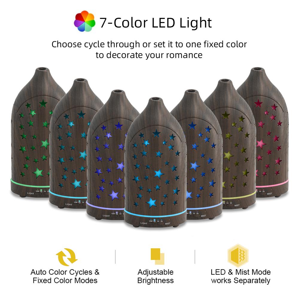 Star Hollow Diffuser  7 Customizable Colors, Whisper Quiet, Safe & Stylish aromatherapist house humidificador  de  aroma lifelines  diffuser