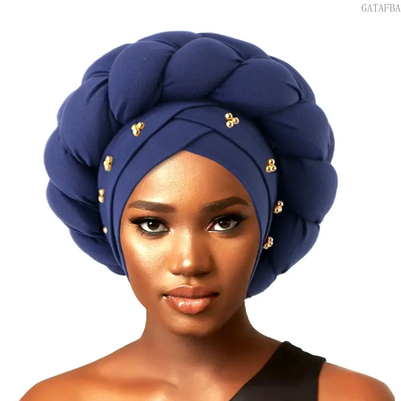 Unisex 3D Sponge Braided Turban Hat - Ethnic Style Head Wrap, All-Seasons African Fashion Head Cover for Daily Wear,back to school,back to school haul