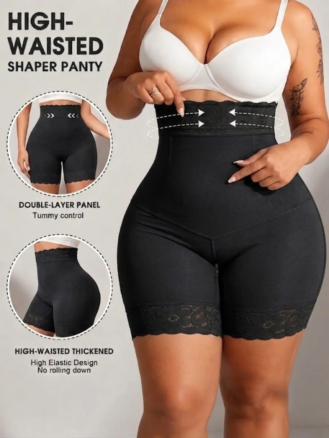 1 Count High Waist Shapewear Shorts For Women, Fajas, Postpartum Tummy Control Butt Lift Shaping Panties, Slimmer Panty, Comfortable Shapewear, Colombian Shapewear Bottoms, Briefs, Suitable For Various Occasions, Sports
