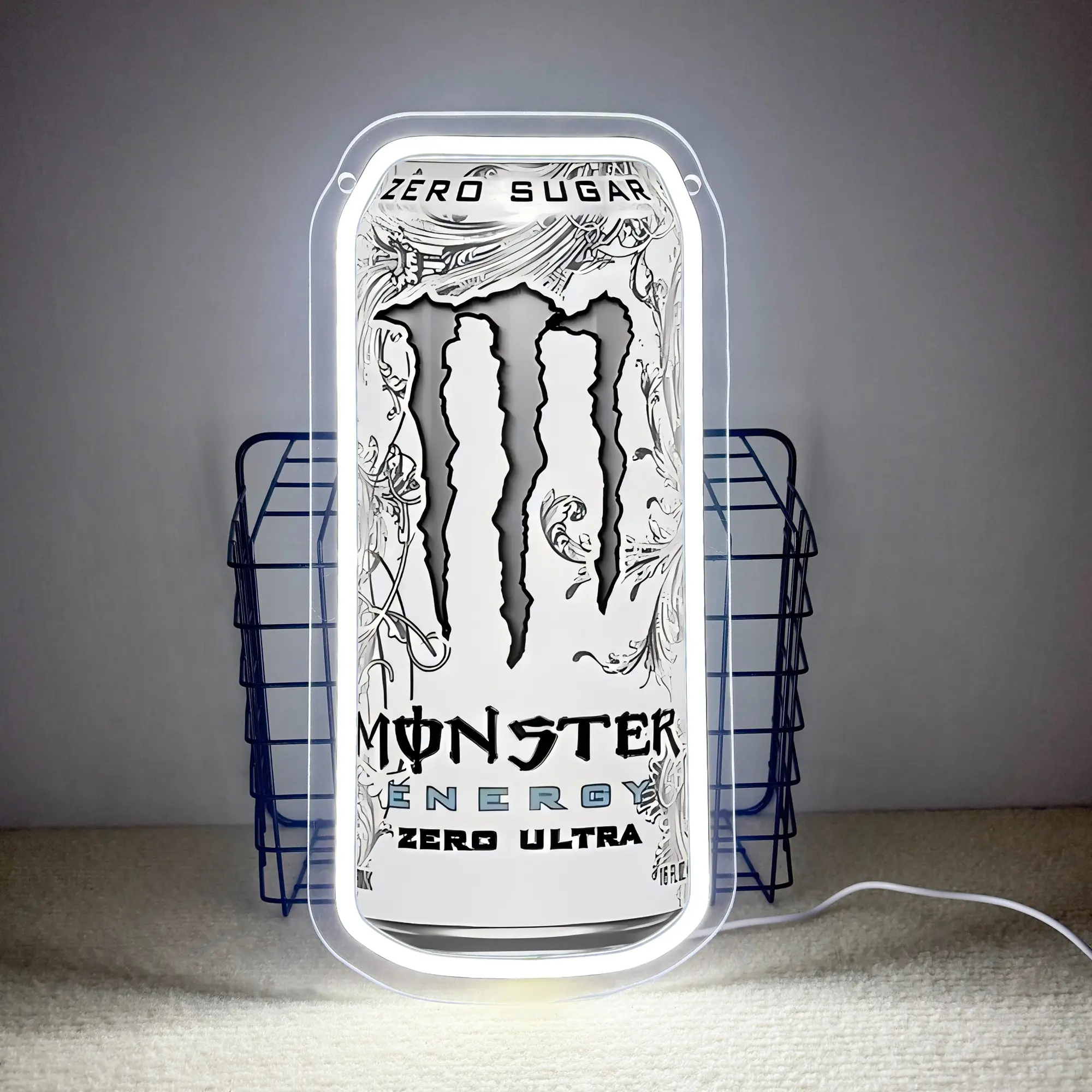Monster energy neon sign led sign room bar man cave green led basement boys girls men Neon Light
