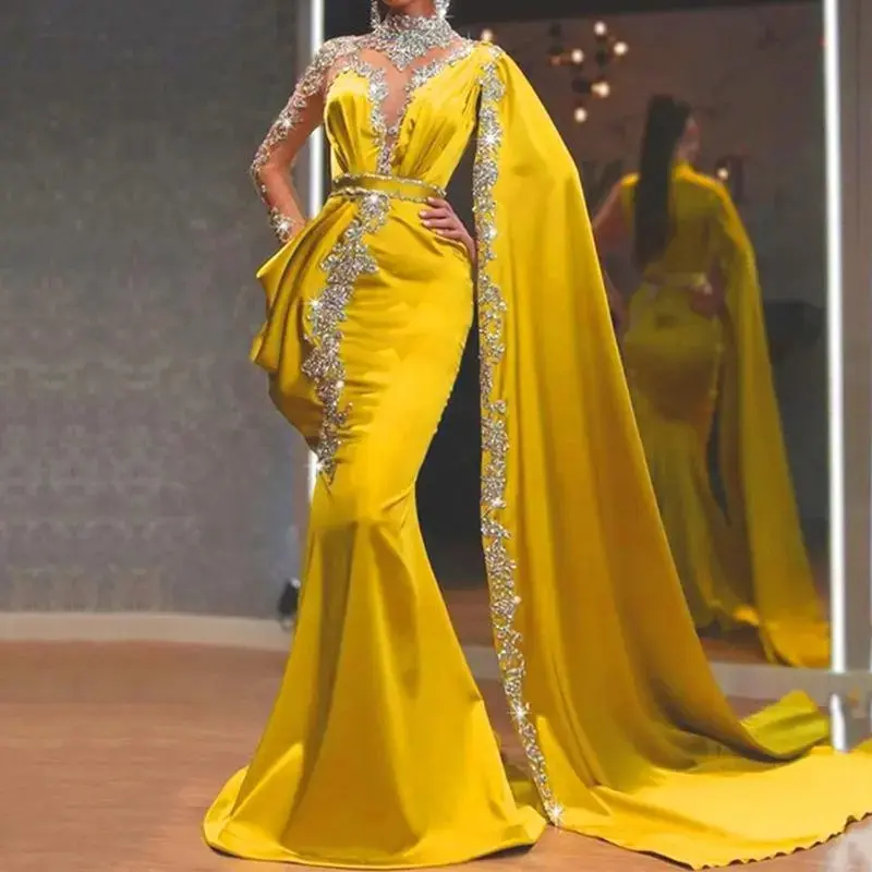 2025 Women's Yellow Sequin Evening Dress Long Dress red  dress  girl  prom  dress gold  dress caiuwus  prom  dress jason4009  prom  dress chrisean  prom  dress prom  dress  emily chrisean  receptionist  dress alice  prom  dress bbs  prom  dress