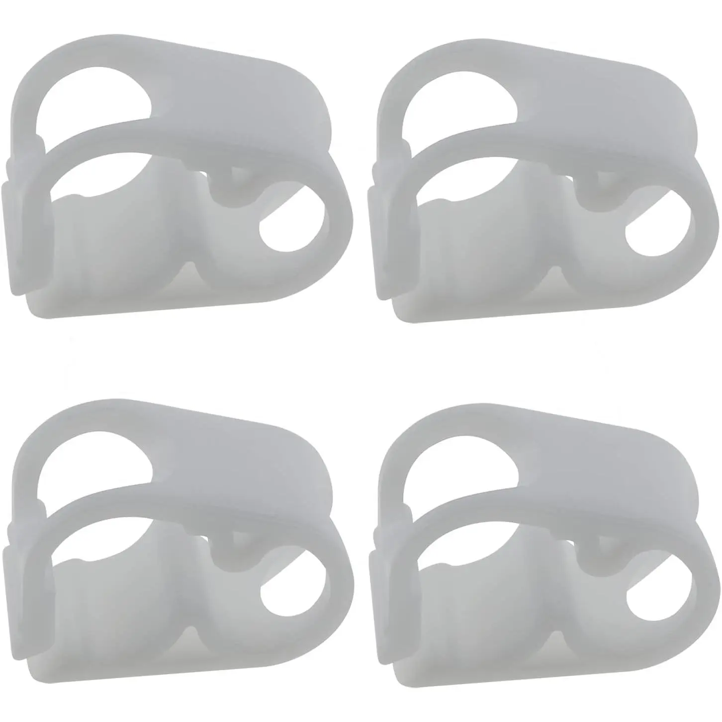 Flow Control Hose Clamp 4PCS 1/4"-1/2" Tube OD Shut Off Hose Clamps Adjustable Plastic Tube Clamp Water Flow Control Tube Clip Laboratory Pinch Valve White