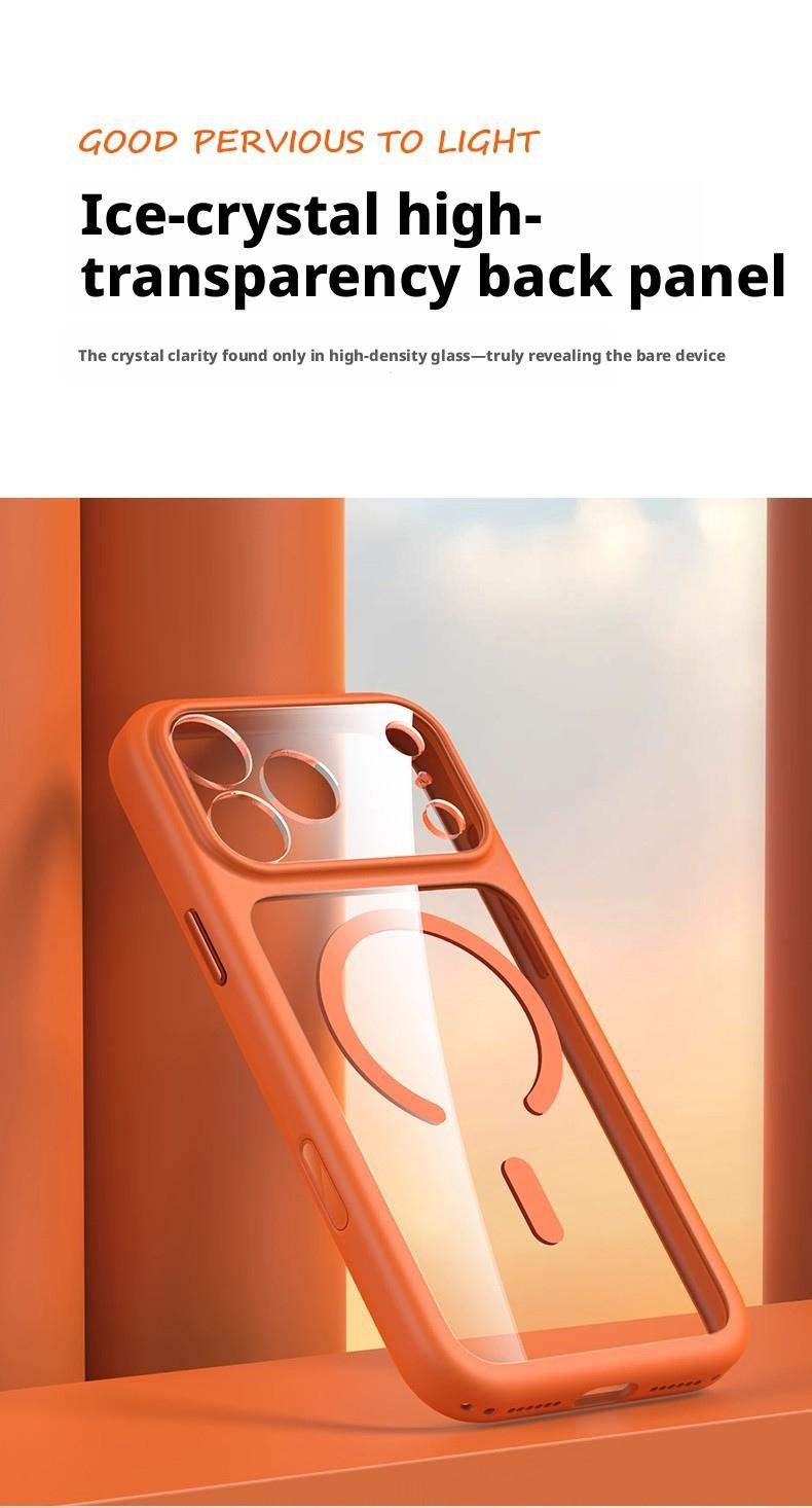 Transparent magnetic case for iPhone 17 Pro Max, full protection for the 17 lens, anti-drop protective cover, foreign trade
