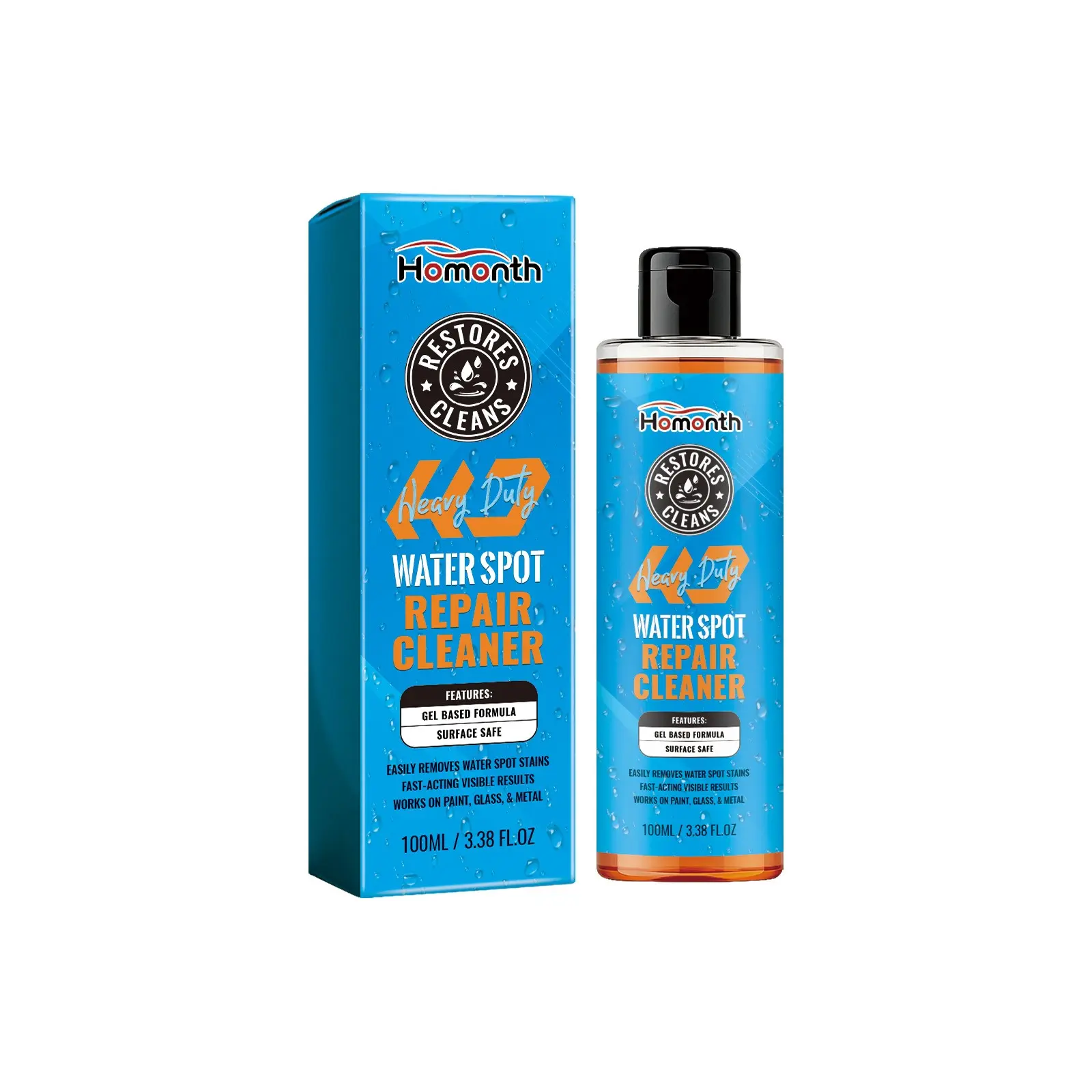Car Water Stain Cleaner, Rainy Day Window Glass Cleaning Agent, Water Spot Remover for Cars, Removes Stains, Enhances Clarity, Clear Vision, Automotive Care Product, Car Cleaning Supplies