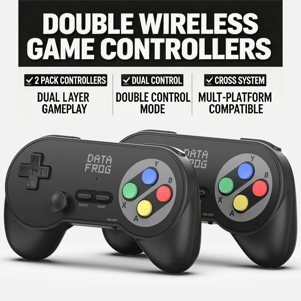 Wireless Switch Online Controller, Dual Gamepad, USB Receiver, Snes Rechargeable, Plug-And-Play, Compatible with Switch, PC, MAC, Android
