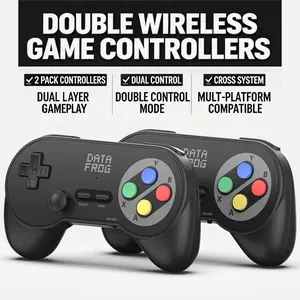 Wireless Switch Online Controller, Dual Gamepad, USB Receiver, Snes Rechargeable, Plug-And-Play, Compatible with Switch, PC, MAC, Android