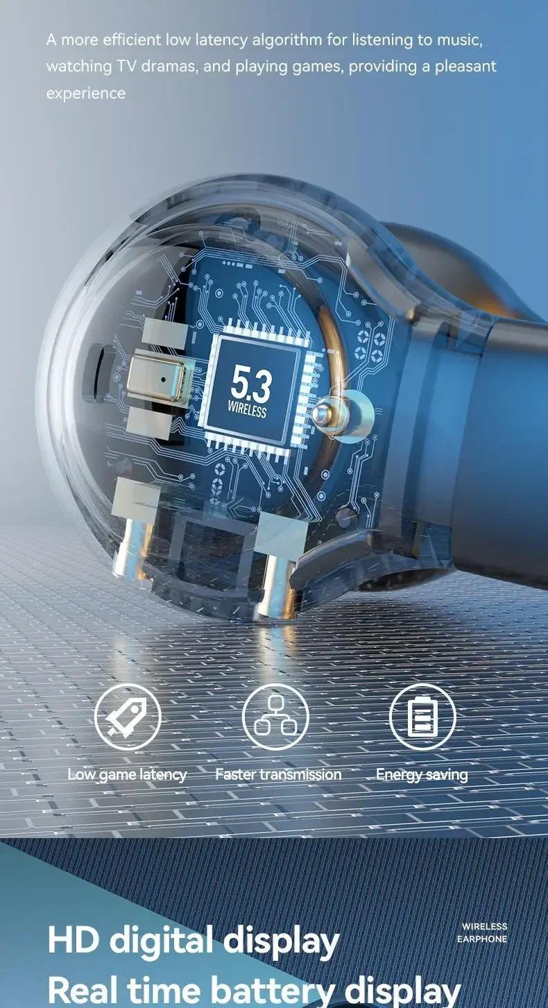 New Model 2026 X51 Wireless Earbuds Bluetooth Headset Charging Earphones Bone Conduction Headphones Sport With Mic free  High-quality wireless earbuds