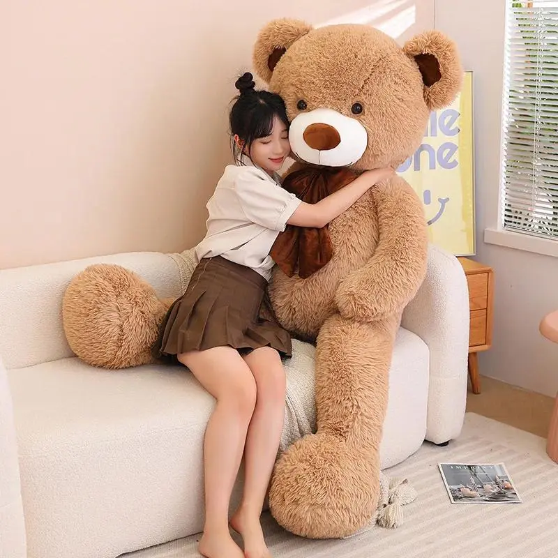 Giant Teddy Bear Plush Toy 80-120cm Soft Stuffed Animal Big Size Pillow Doll for Birthday Valentine's Day Gift for Girlfriend