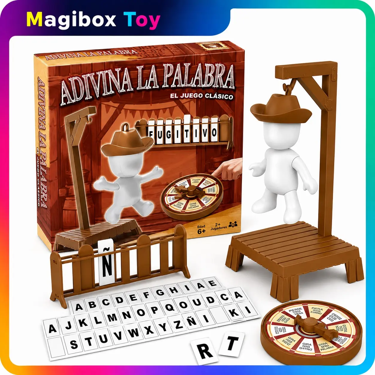 Fun Alphabet Guessing Hangman Board Game, Kid Board Games, Kids & Teens English Spelling Word Learning Toy, Interactive Challenge Game, Family Party Game