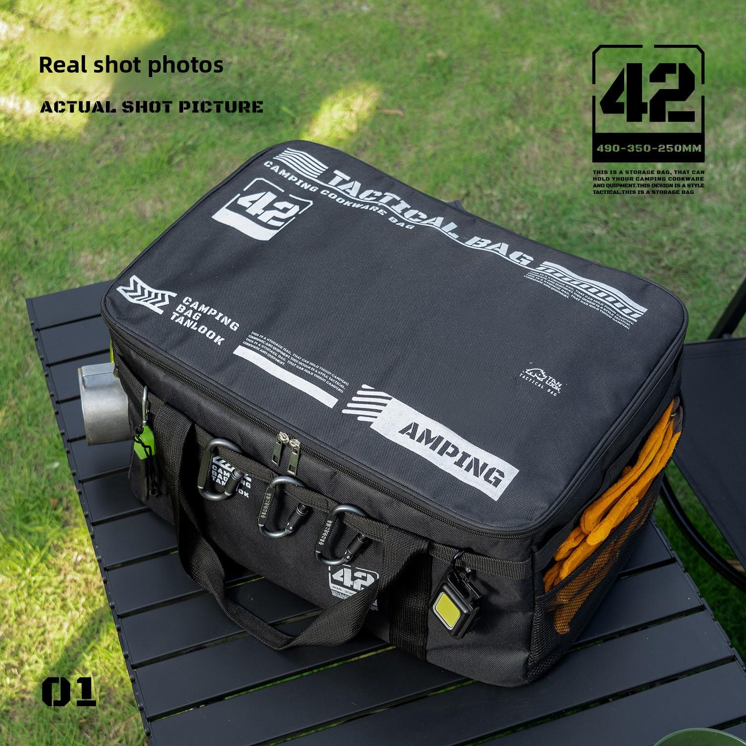 Outdoor camping insulated bag, thickened Oxford cloth storage bag, insulated and cold-keeping large-capacity lunch bag