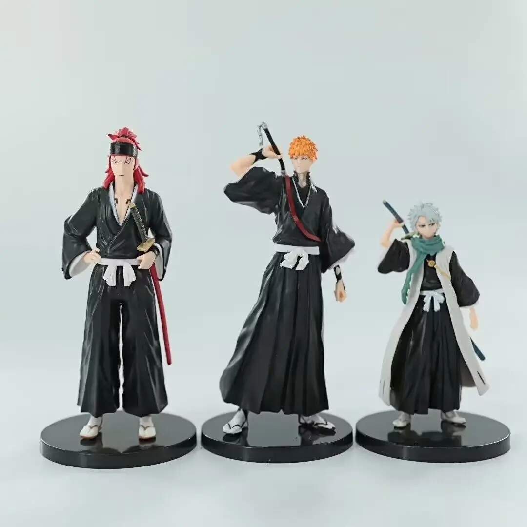 3 Pieces Bleach Ichigo Kurosaki Model Figures, Winter Lion Heart Aoi Sana Renji Anime Collectible Toys, Secondary Dimension Handmade Models, Anime Action Figure