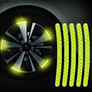 20PCS 3D Reflective Wheel Rim Warning Stickers, Luminous Tire Hub Vinyl Decal, Creative Auto Wheel Decor Accessory