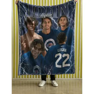 Elle Kennedy Off Campus Vintage Bootleg Fleece Blanket Garrett Graham Logan Dean Tucker Briar U Soft Throw Booktok Merch Gift for Romance Book Lovers Dorm Decor Room Aesthetic